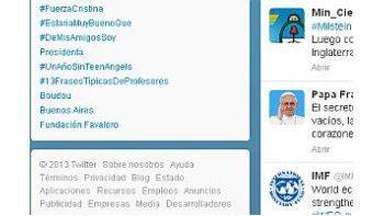 #FuerzaCristina, uno de los hashtags en apoyo a la Presidente.
