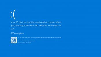 Wwindows cambia el color de la pantalla azul de la muerte.