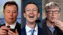 Musk, Zuckerberg and Gates. Musk, Zuckerberg and Gates.