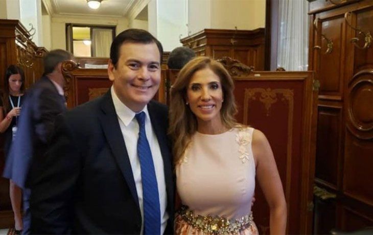 Gerardo Zamora y la senadora Claudia Ledesma Abdala.&nbsp;