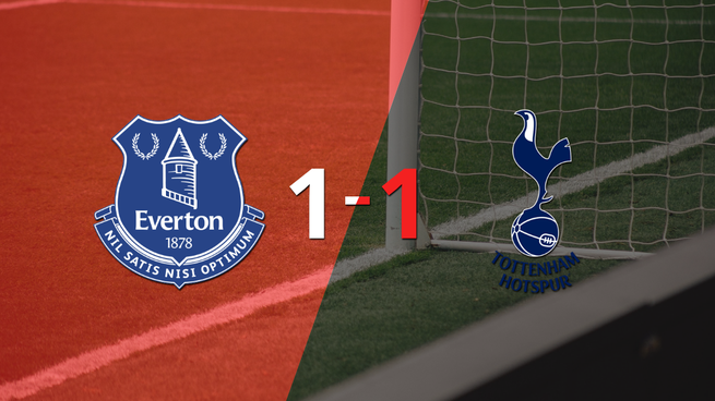 Everton y Tottenham se repartieron los puntos en un 1 a 1