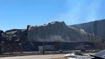 Se trata de un galpón al lado de una empresa que se incendió la semana pasada.