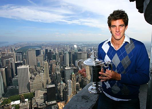 Del Potro en la cima del Emipire State, el punto más alto de la ciudad.