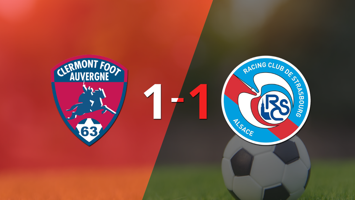 RC Strasbourg managed to draw a 1-goal tie at Clermont Foot’s home