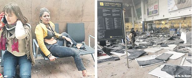 Escenas de pánico y caos se vivieron en la terminal aeroportuaria. Los servicios médicos informaron sobre decenas de personas con heridas de consideración, muchas de ellas sufrieron mutilaciones.