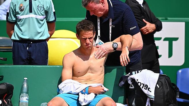 Schwartzman se retiró ante Sinner por dolores en el hombro izquierdo.