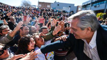 Alberto Fernández durante su última visita a Córdoba.
