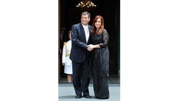 Rafael Correa y Cristina de Kirchner.