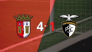 sc braga sentencio con goleada 4-1 a portimonense