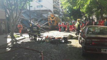 Se desmoronó una obra en construcción&nbsp;en el barrio porteño de&nbsp;Belgrano.