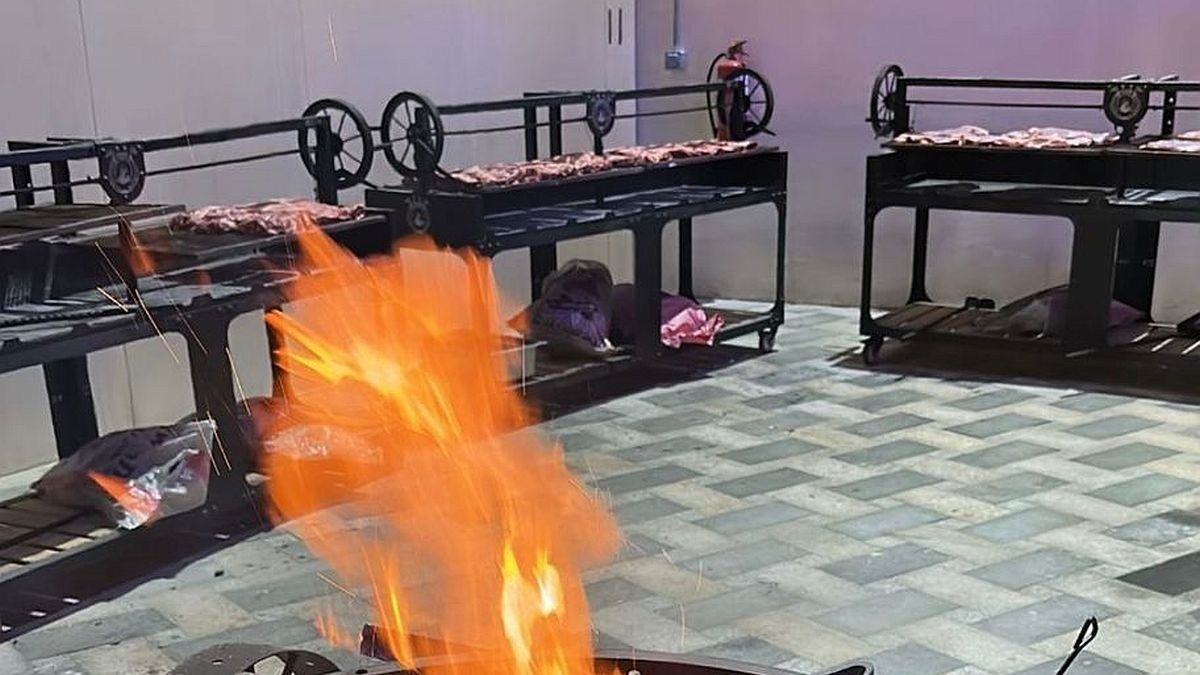 This was the first barbecue of the Selection, with meat and Argentine grills
