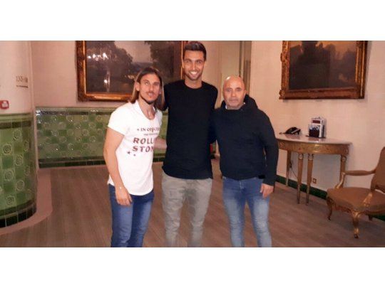 Beccacece, Pastore y Sampaoli estuvieron juntos en París.