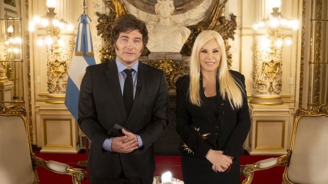 Javier Milei y Susana Giménez.&nbsp;