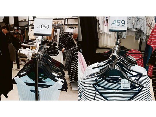 Precios. En Zara de Argentina las prendas valen, en promedio, un 50% más que en los locales de la cadena en Estados Unidos y Europa.