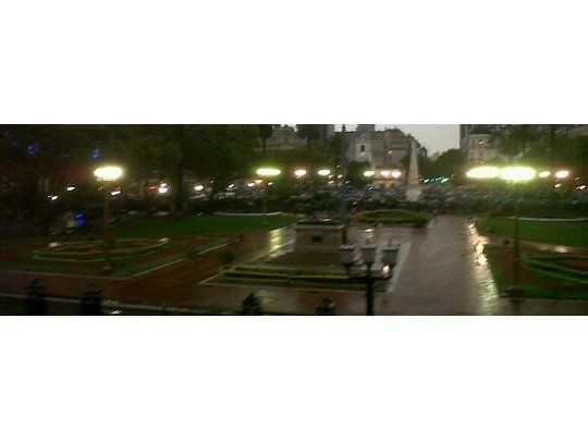 Imagen desde adentro de la Casa Rosada.
