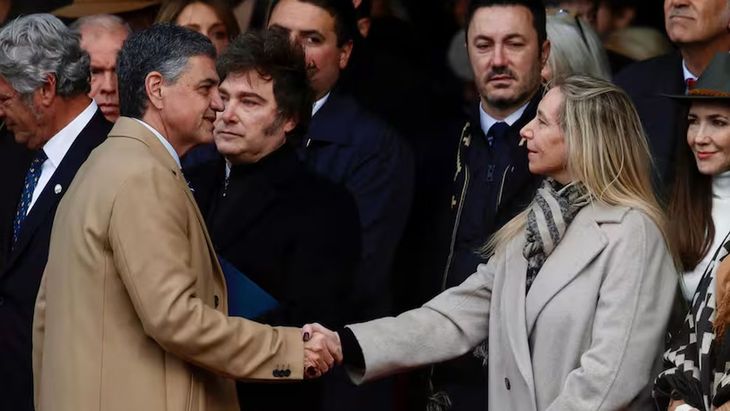 El jefe de Gobierno porteño, Jorge Macri, junto a la secretaria general de la Presidencia, Karina Milei, en la exposición de La Rural. El jefe de Gobierno porteño, Jorge Macri, junto a la secretaria general de la Presidencia, Karina Milei, en la exposición de La Rural.