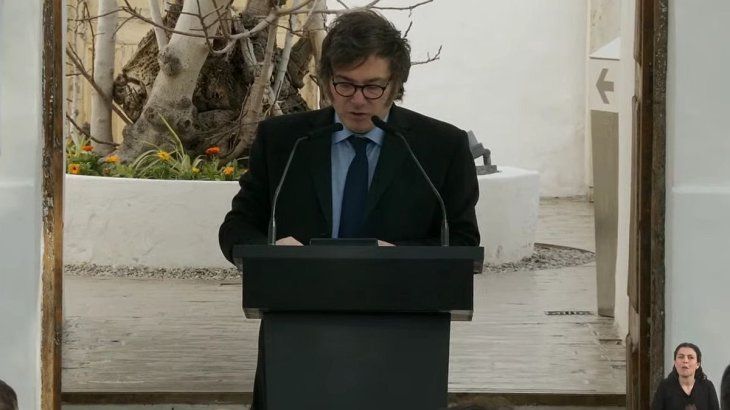 Javier Milei, presente en San Juan. 