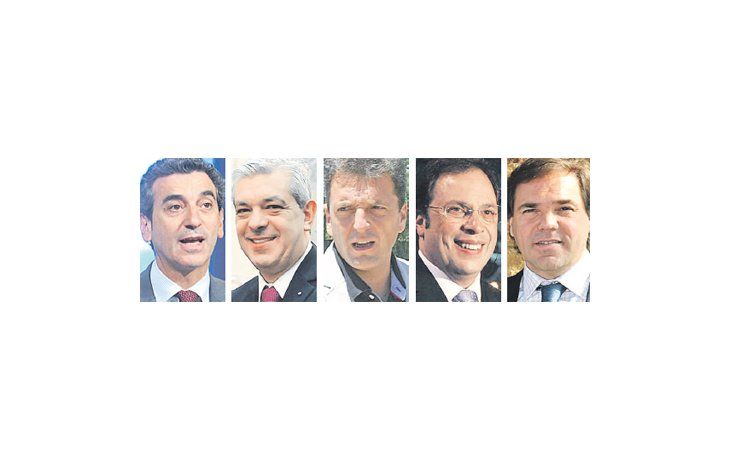 Florencio Randazzo, Julián Domínguez, Sergio Massa, Darío Giustozzi, Alberto Pérez