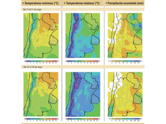 Precipitaciones en el norte y un marcado descenso térmico
