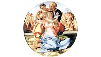 ámbito.com | «Tondo Doni» (1503), la primera pintura que se conoce deMiguel Angel, artista irrepetible de quien hoy sólo aparecenen el mercado dibujos acuarelados de pequeñas dimensiones.