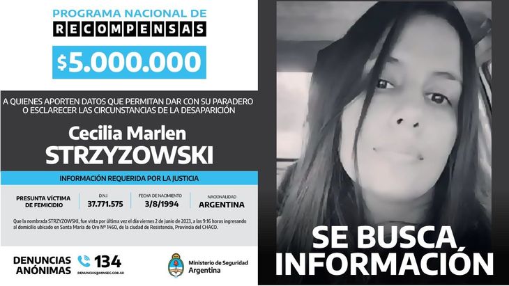 Caso Cecilia Strzyzowski Ofrecen 5 Millones Por Datos De Su Desaparición