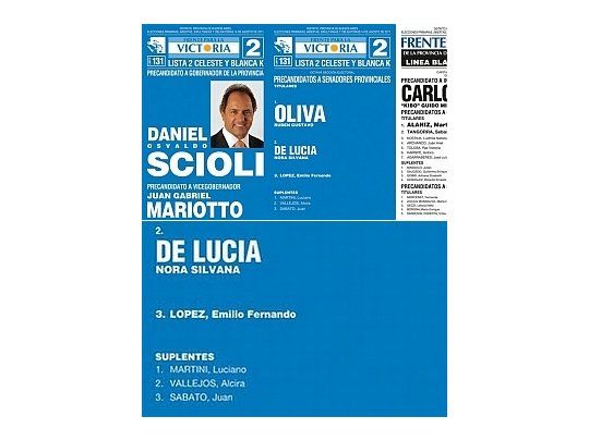 Luciano Martini ocupaba el primer cargo de titular suplente en la lista del Frente para la Victoria.