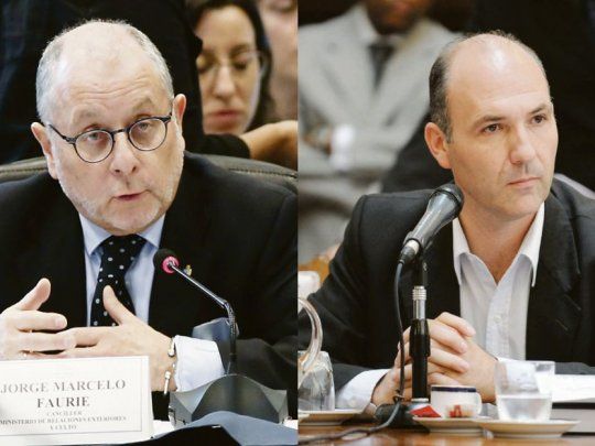 Jorge Faurie y Guillermo Carmona.