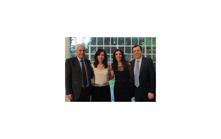 José Neder, Cristina de Kirchner, Claudia Ledesma Abdala y Gerardo Zamora.