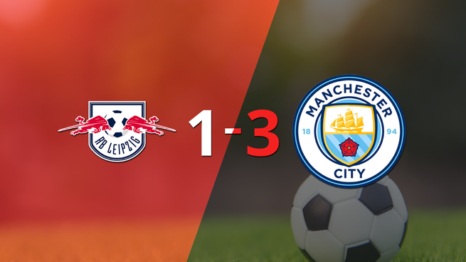Muchos goles en la victoria de Manchester City como visitante ante RB Leipzig