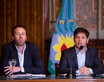 El gobernador Axel Kicillof, junto al ministro de Hacienda y Finanzas, Pablo López. El gobernador Axel Kicillof, junto al ministro de Hacienda y Finanzas, Pablo López.