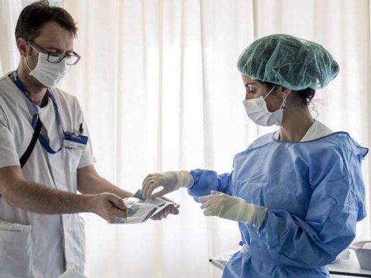 Trabajadores de la Sanidad se manifestaron en reclamo del aumento salarial.