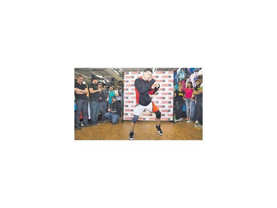 “Maravilla” durante el entrenamiento de ayer, en Miami. El quilmeño tuvo que batallar durante nueve meses para rehabilitar la rodilla izquierda, el hombro y la muñeca. “Fue un proceso muy largo e intenso”, afirmó.