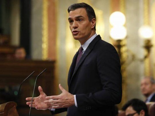 Pedro Sánchez ante el Congreso español.