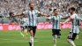 Pezzella celebrating a goal with the Argentine team. Pezzella celebrating a goal with the Argentine team.