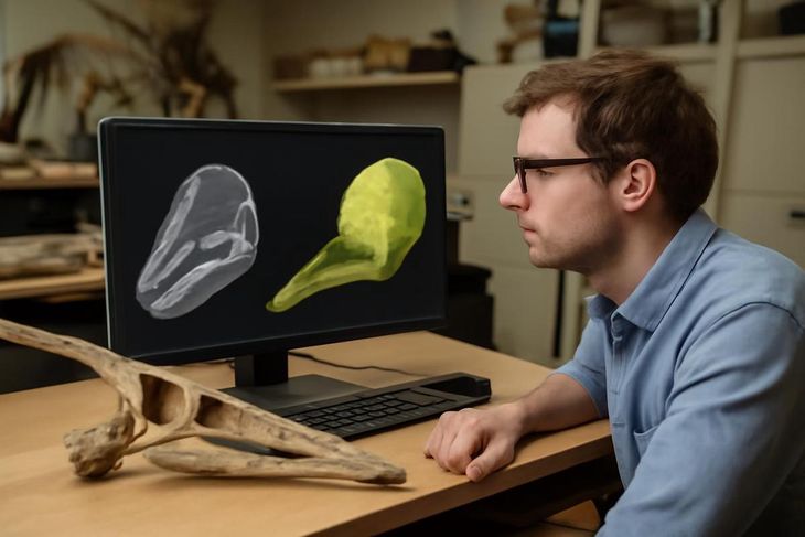 Los investigadores reconstruyeron en tres dimensiones el cerebro de más de 30 especies, entre ellas aves primitivas, dinosaurios y cocodrilos.