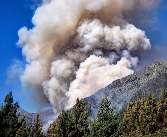 Los incendios en la zona ya devastaron más de 1.800 hectáreas de la Comarca Andina.