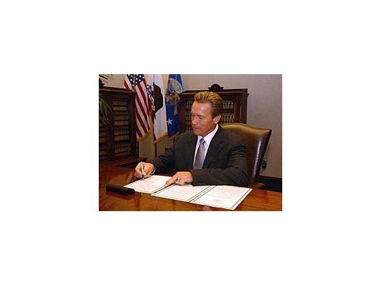 El gobernador de California, Arnold Schwarzenegger.