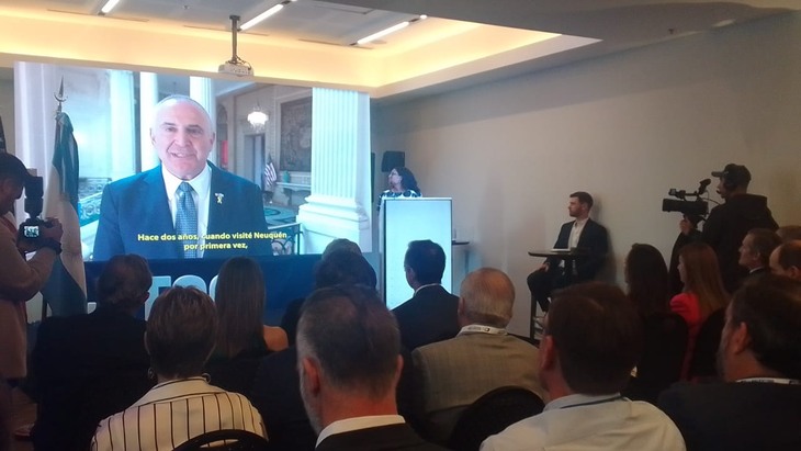 El embajador de EEUU en Argentina, Marc Staneley, no pudo estar presente en el foro y envió un mensaje por video a los empresarios presentes.