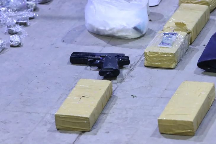 Durante los allanamientos, fueron incautadas diversas armas.