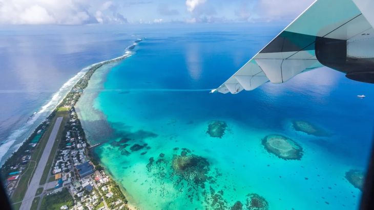 Tuvalu, situado a mitad de camino entre Hawai y Australia.