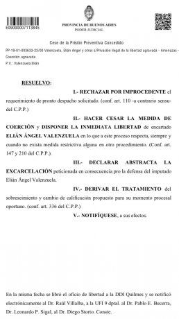 Justice ordered the release of L-Ghent