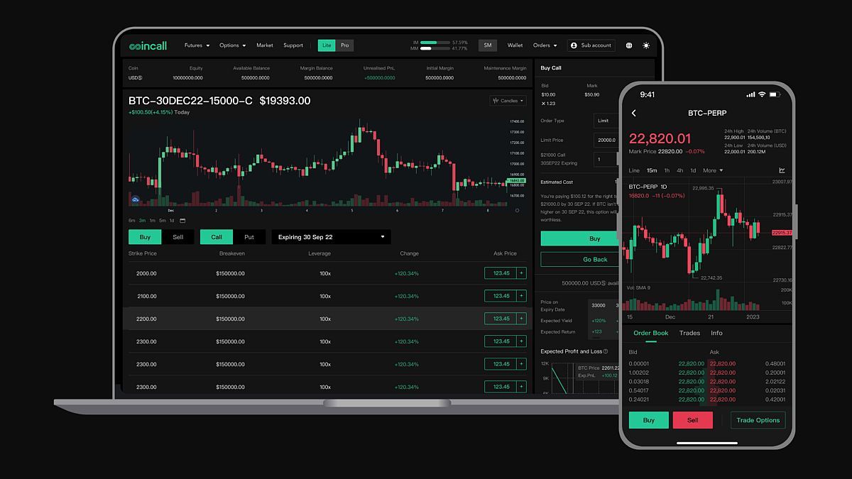 Cryptocurrency futures and options trading platform launched