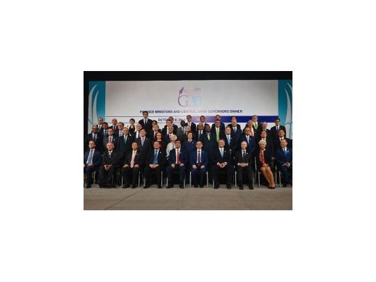 Los ministros de Economía y titulares de banco centrales de países del G20.