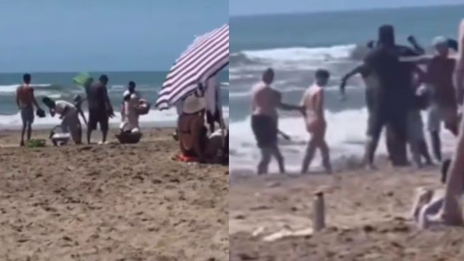 Vendedores ambulantes se trenzaron a golpes en la playa