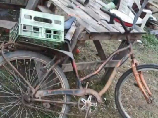 La bicicleta en que el acusado se llevó a Maia