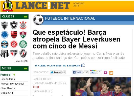 Lance, Brasil.