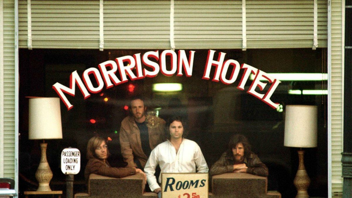 A fire destroyed the building portrayed on the cover of The Doors’ “Morrison Hotel” album