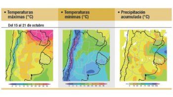 Precipitaciones, y baja la temperatura