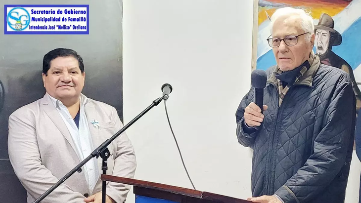 El exintendente José Orellana y Figueroa Minetti cuando el empresario fue designado Ciudadano Ilustre. Foto: FB de la Secretaría de Gobierno de la Municipalidad de Famaillá.