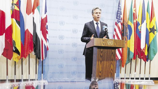 DENUNCIA. El secretario de Estado de EE.UU., Antony Blinken, denunció ayer en Naciones Unidas que la ofensiva rusa contra las exportaciones de granos de Ucrania han encarecido esos productos 8%.